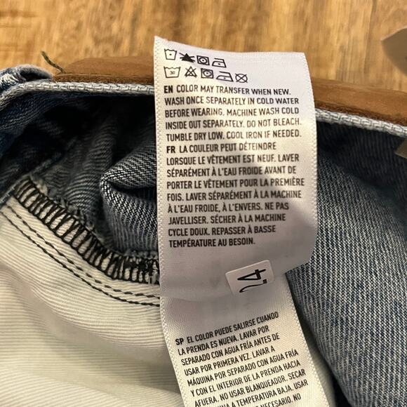 NWT American Eagle AE77 Premium Barrel Jeans Womens 10 Light Wash Ankle Denim - Picture 10 of 14